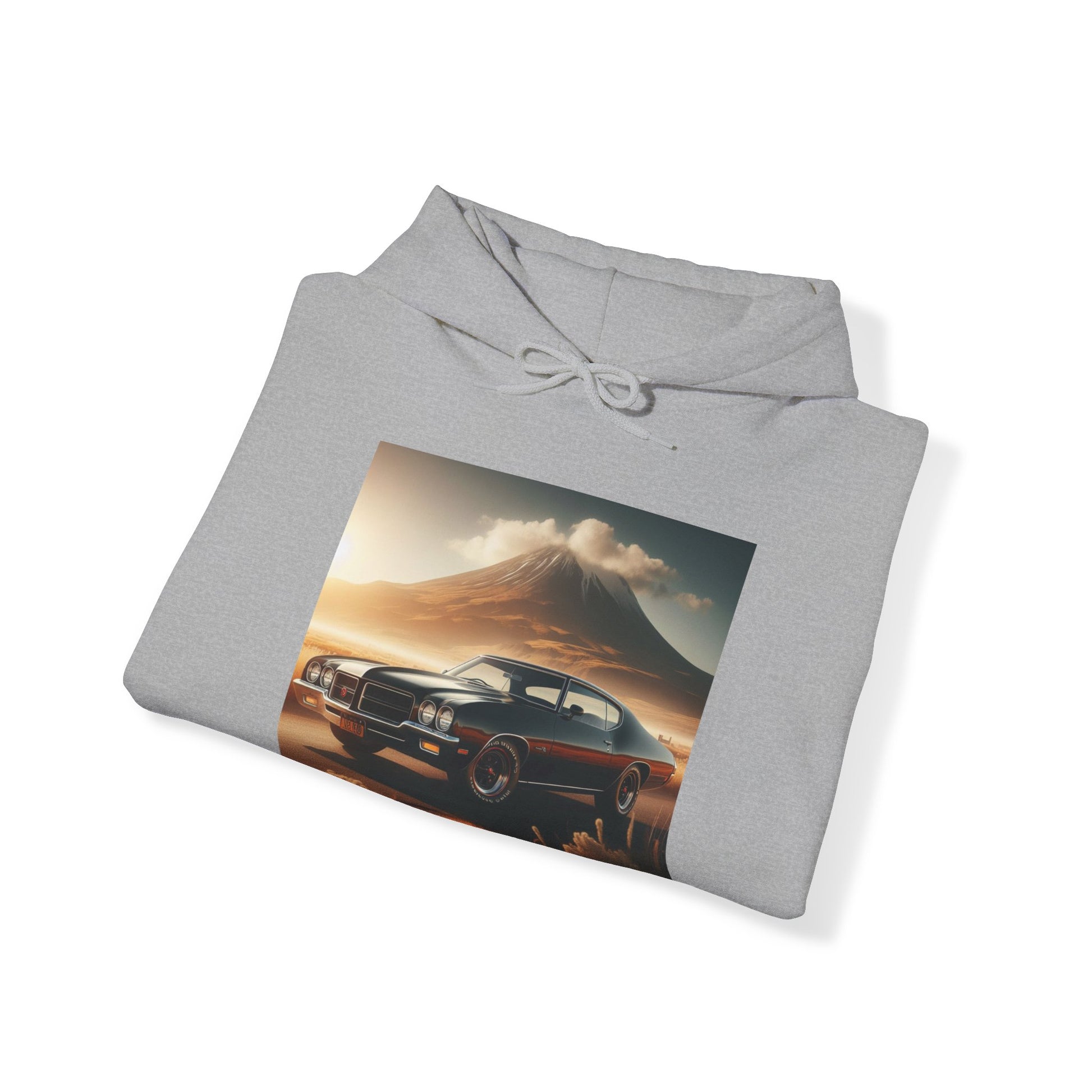 1972 Black Buick Gran Sport Hoodie Hoodie Printify   