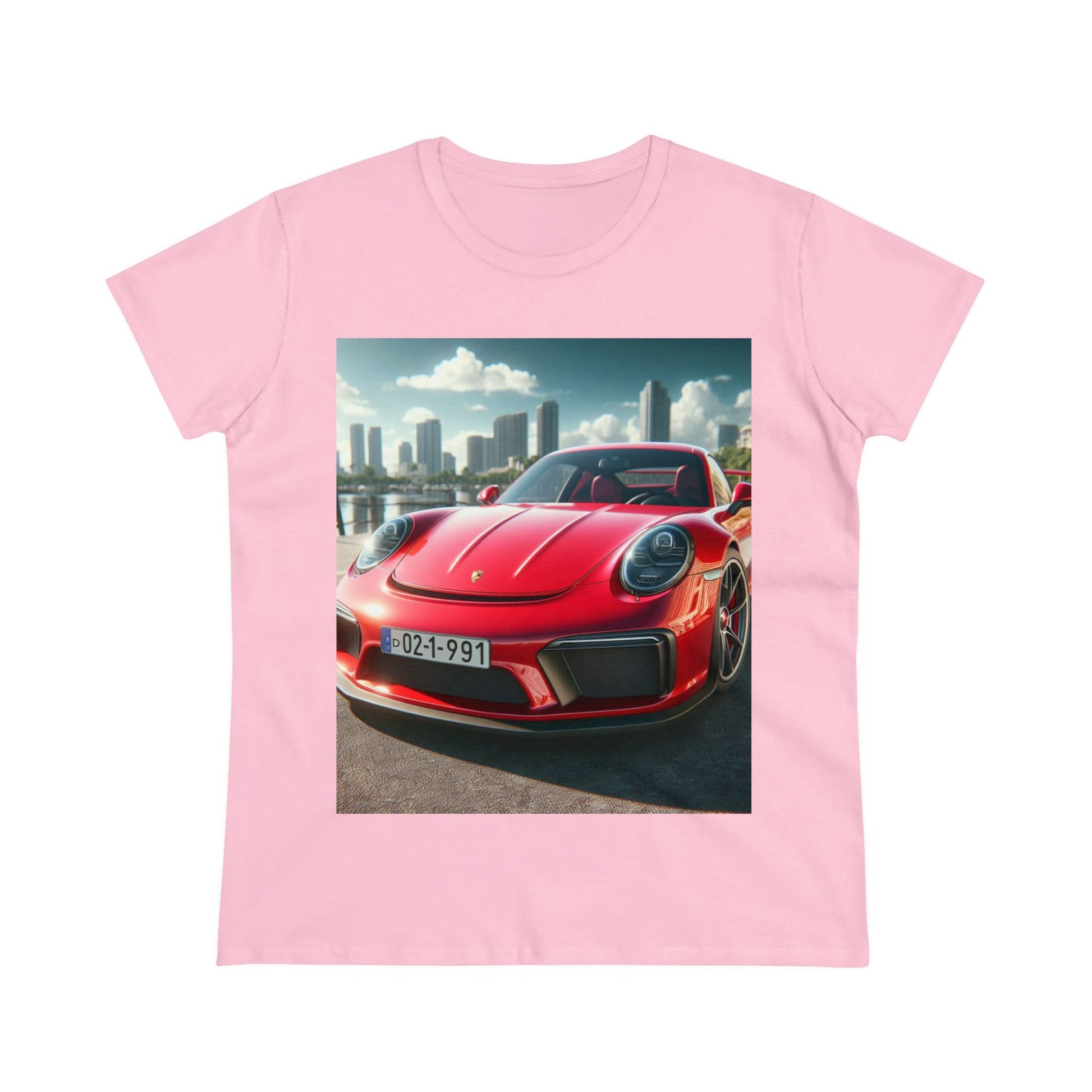 Red Porsche T-Shirt T-Shirt Printify Light Pink S 