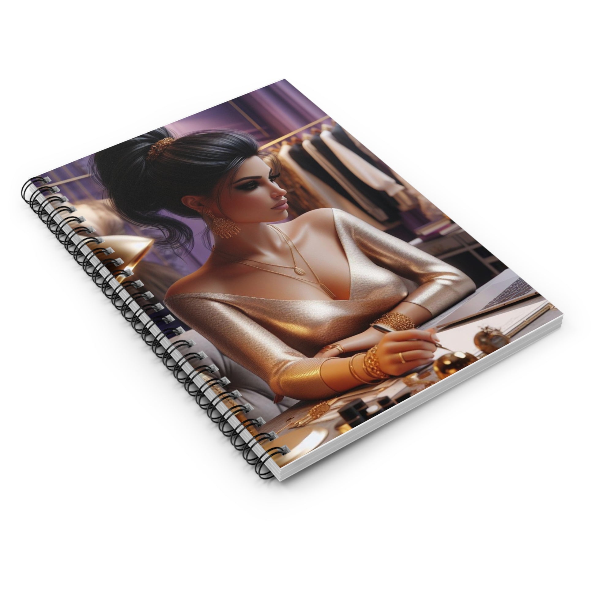 Fashion and Beauty Spiral Notebook Paper products Printify   