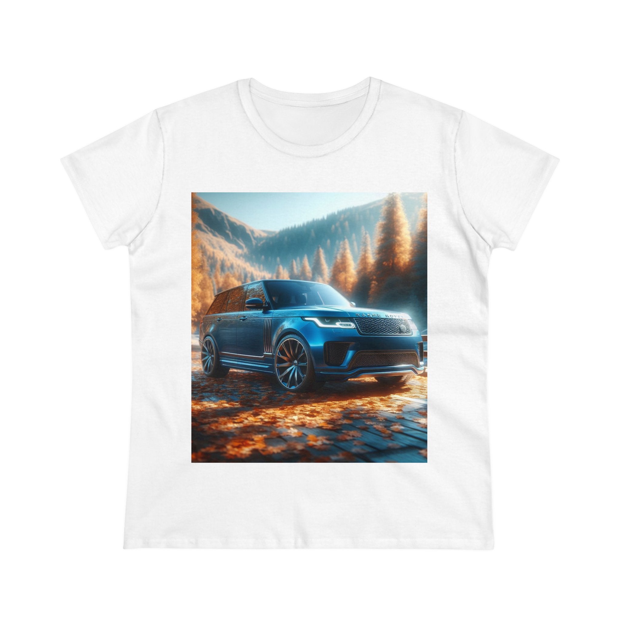 Blue Range Rover T-Shirt T-Shirt Printify White S 