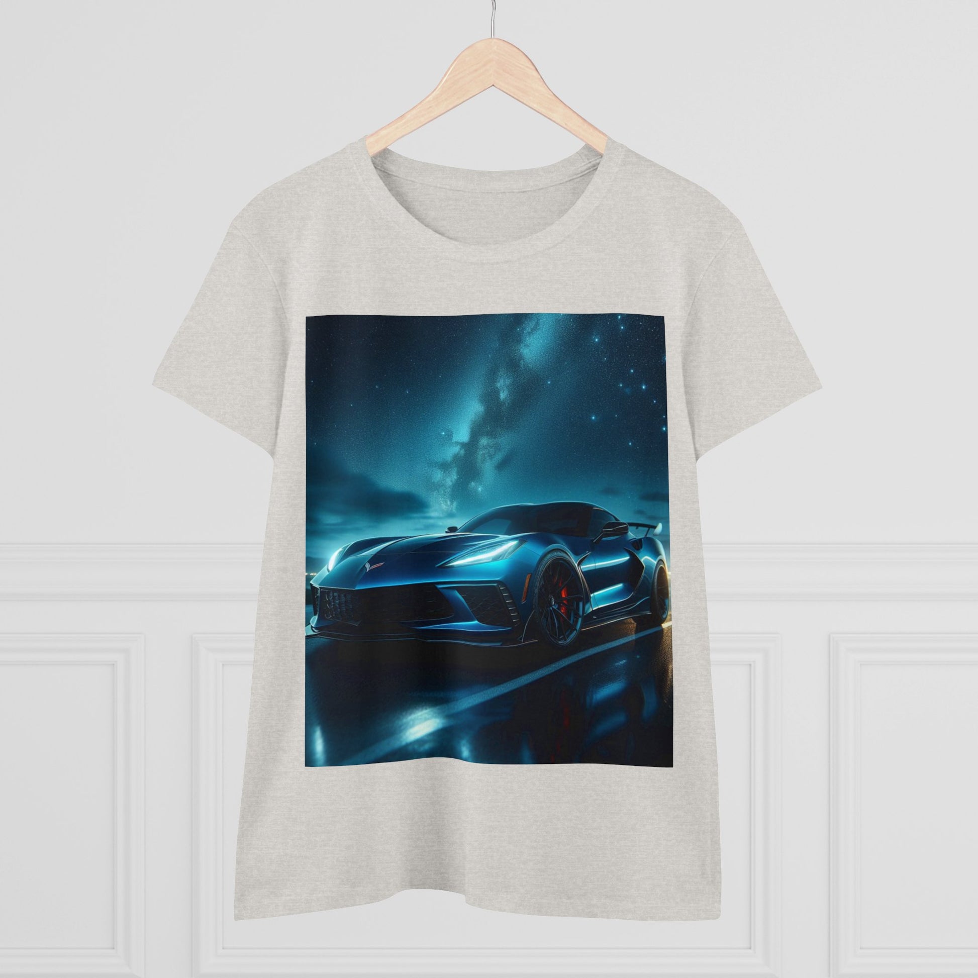 Blue Corvette T-Shirt T-Shirt Printify   