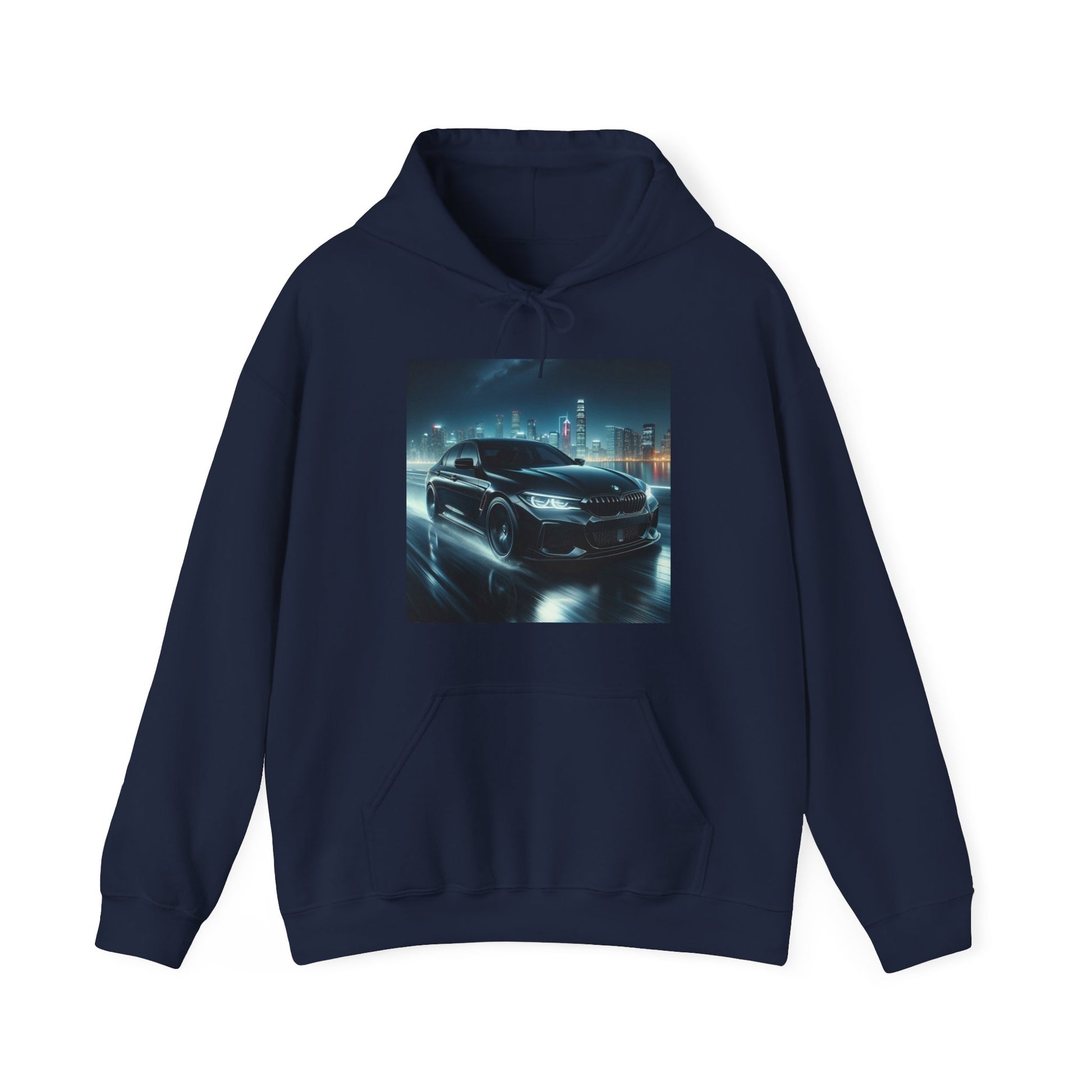 Black BMW Hoodie Hoodie Printify Navy S 