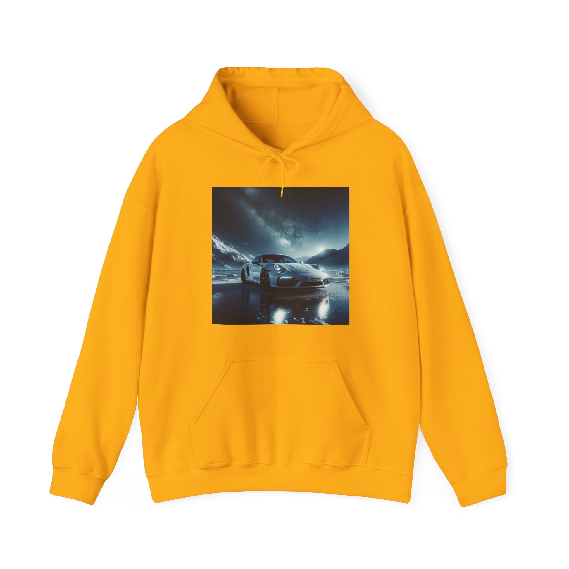 White Porsche Hoodie Hoodie Printify Gold S 