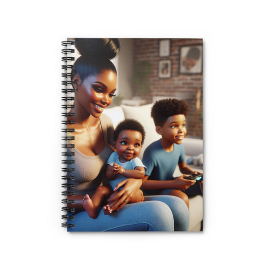 Family Time Spiral Notebook Paper products Printify One Size  