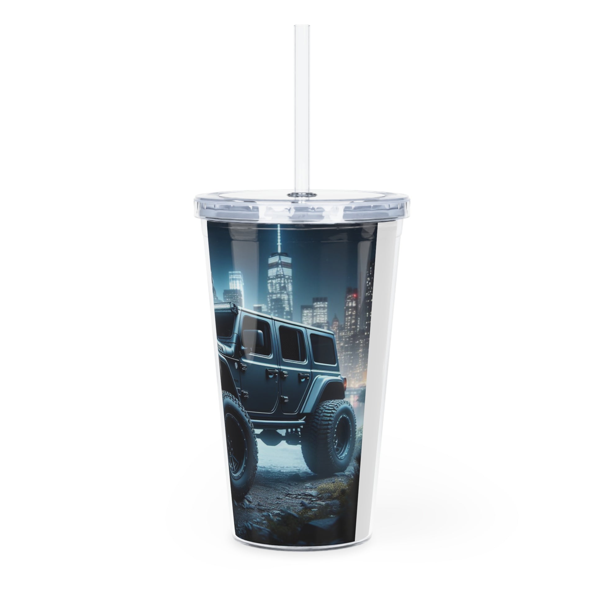 Gray Rubicon Tumbler with Straw Mug Printify   