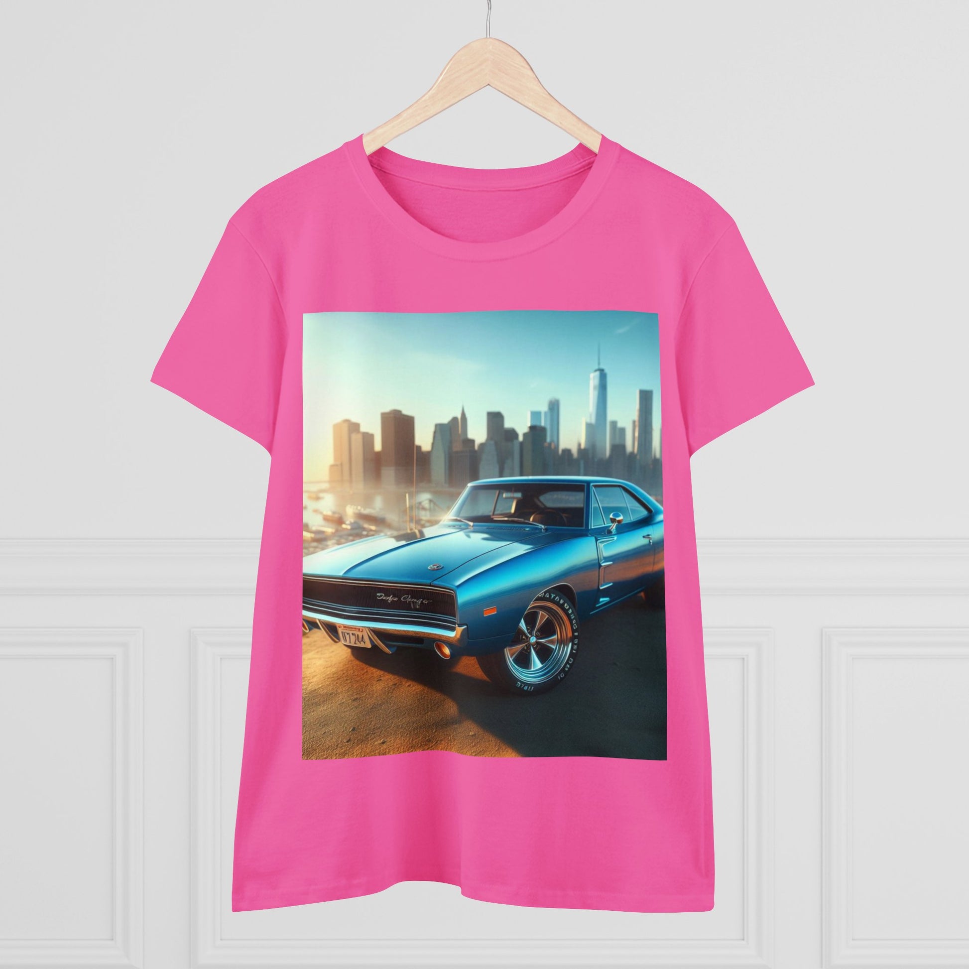 1970 Blue Dodge Charger T-Shirt T-Shirt Printify   