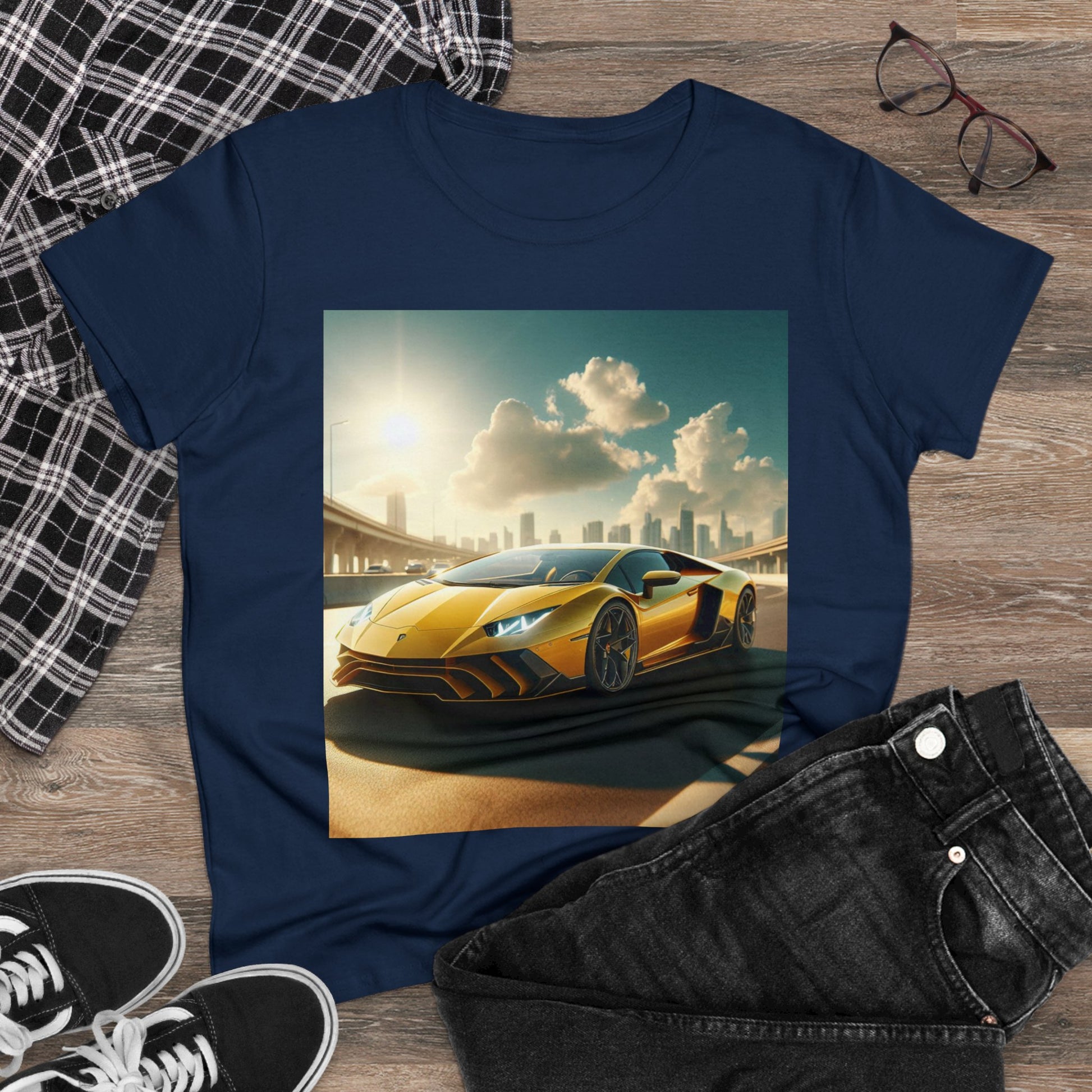 Yellow Lamborghini T-Shirt T-Shirt Printify   