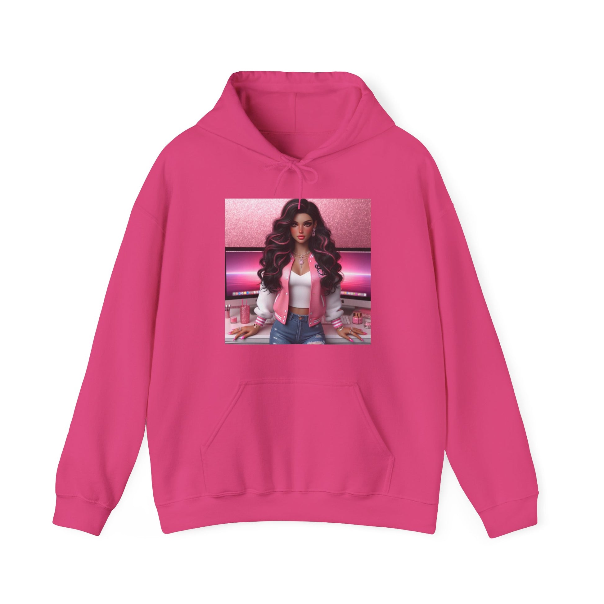 Pink Everything Hoodie Hoodie Printify Heliconia S 