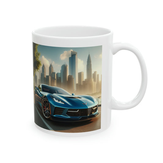 Blue Corvette Mug Mug Printify   