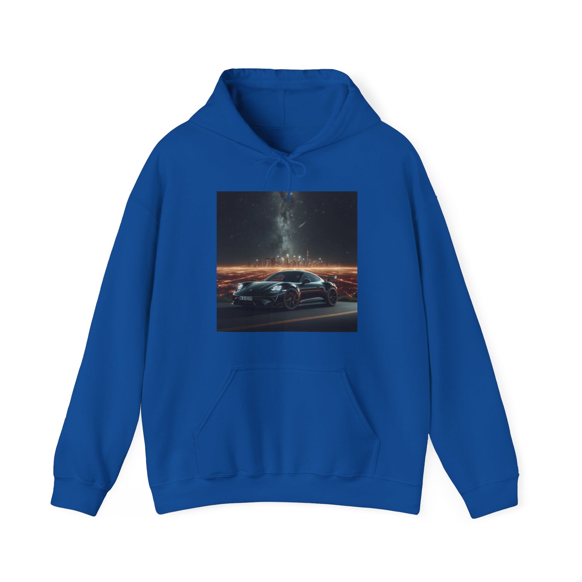 Black Porsche Hoodie Hoodie Printify Royal S 