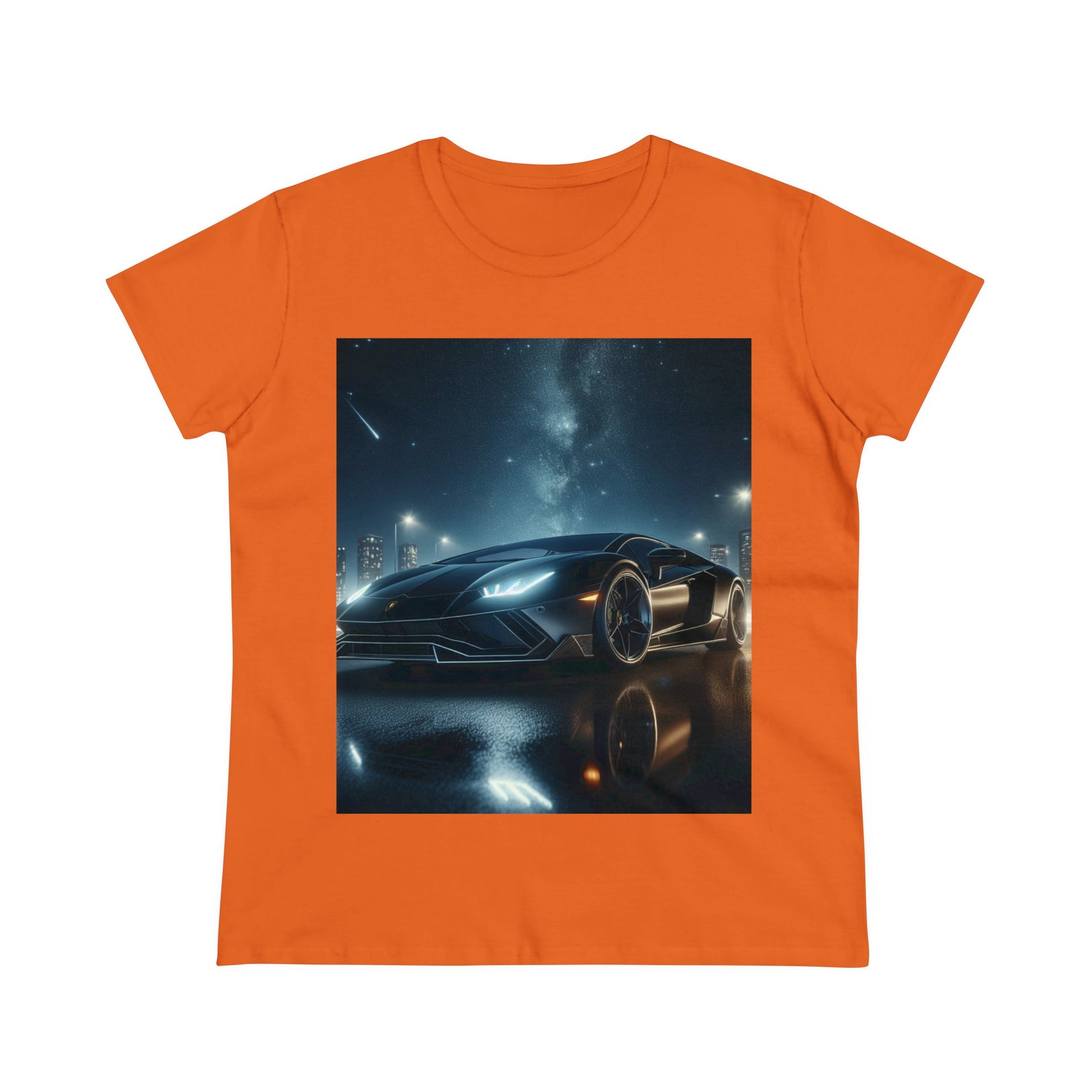 Black Lamborghini T-Shirt T-Shirt Printify Orange S 