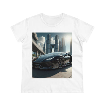 Black Lamborghini T-Shirt T-Shirt Printify White S 