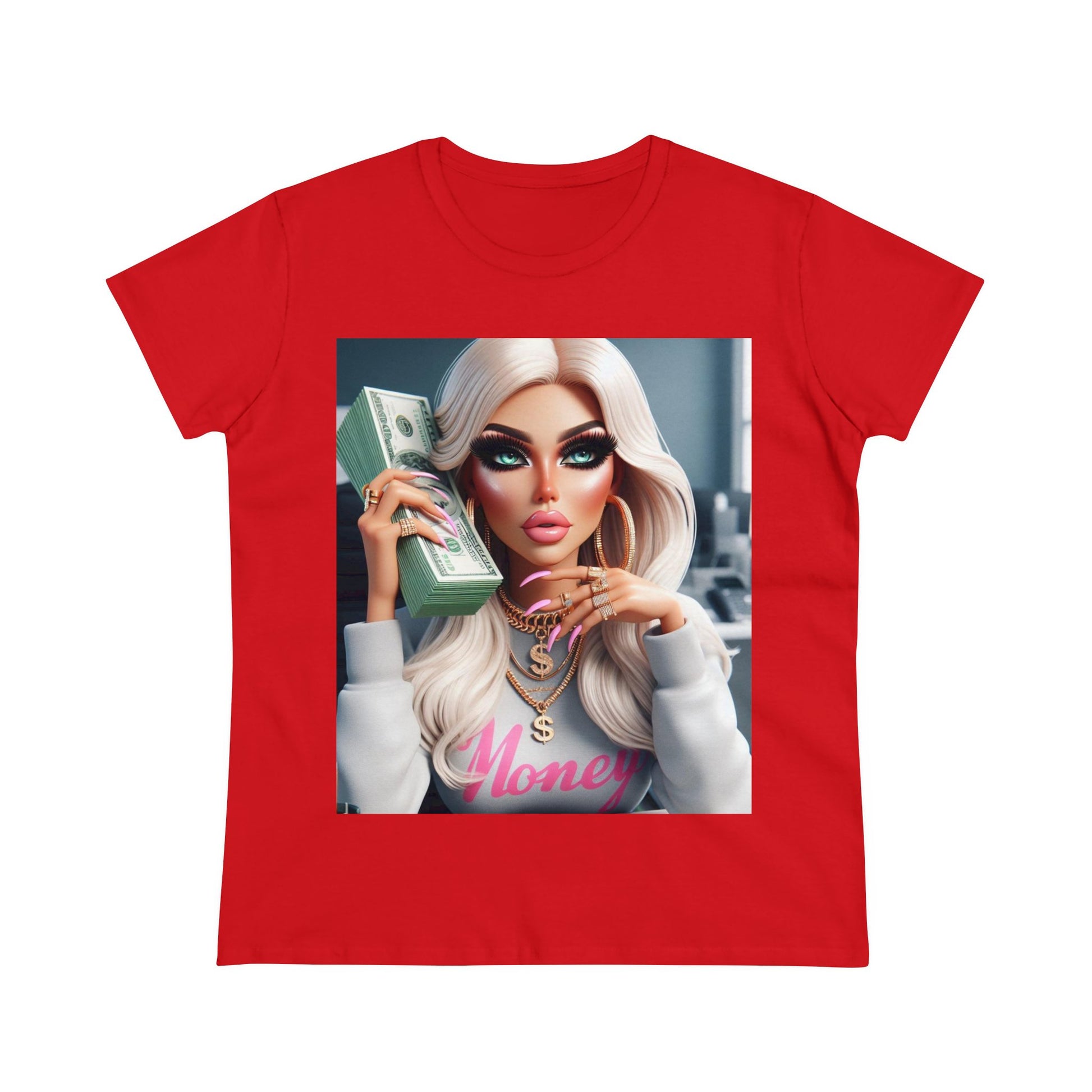 Money T-Shirt T-Shirt Printify Red S 