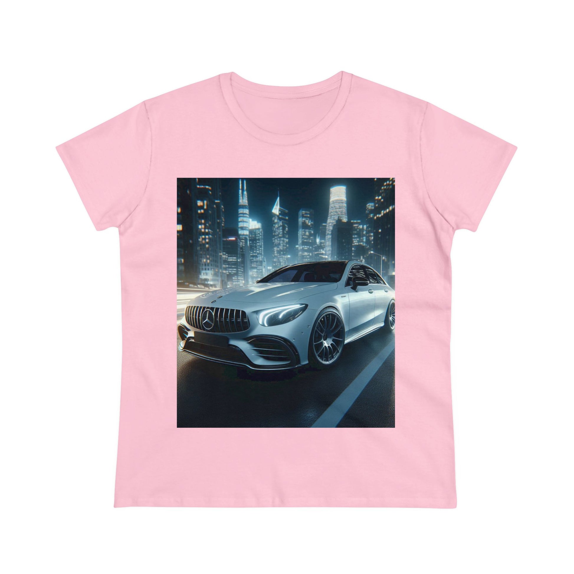 White Mercedes T-Shirt T-Shirt Printify Light Pink S 