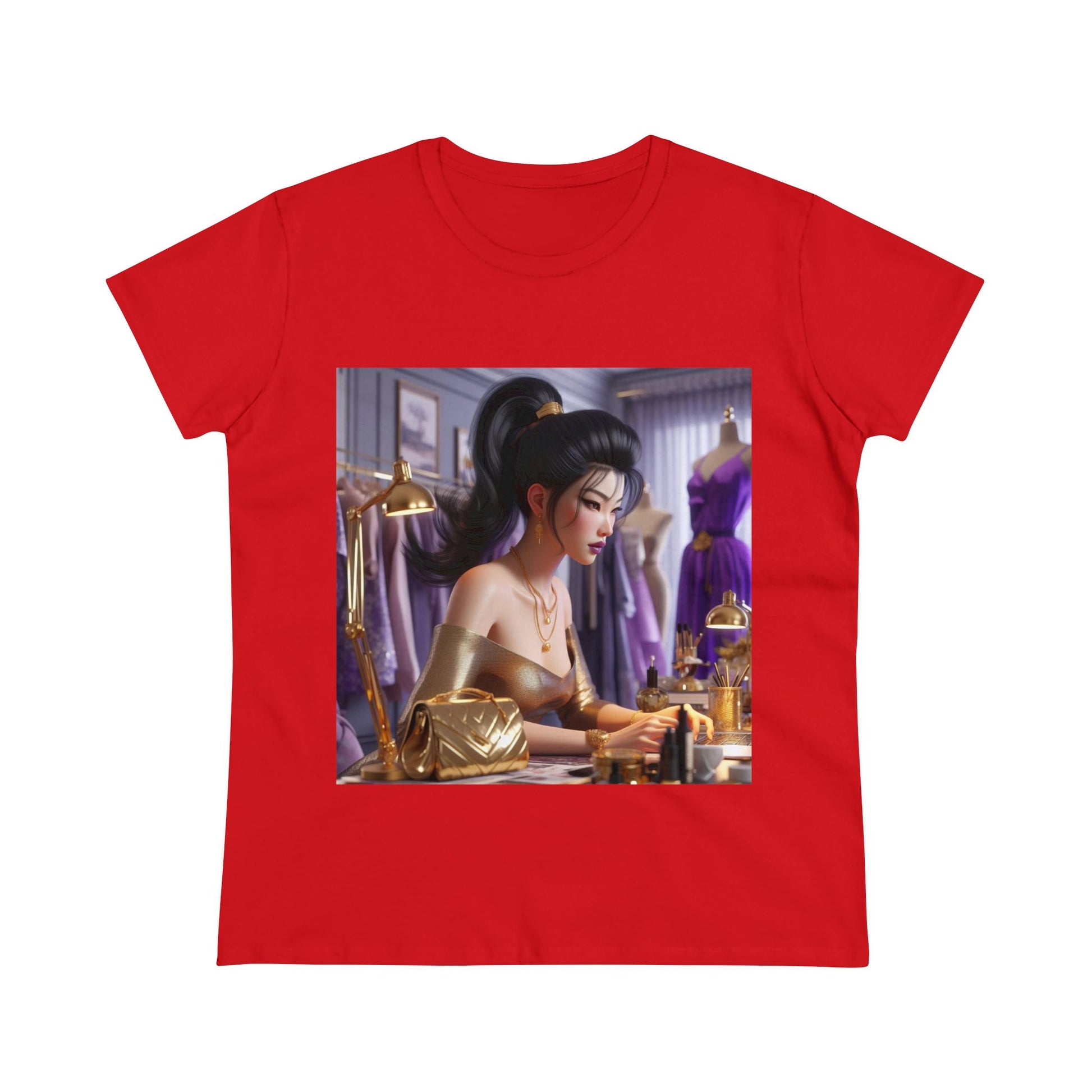 Fashion and Beauty T-Shirt T-Shirt Printify Red S 