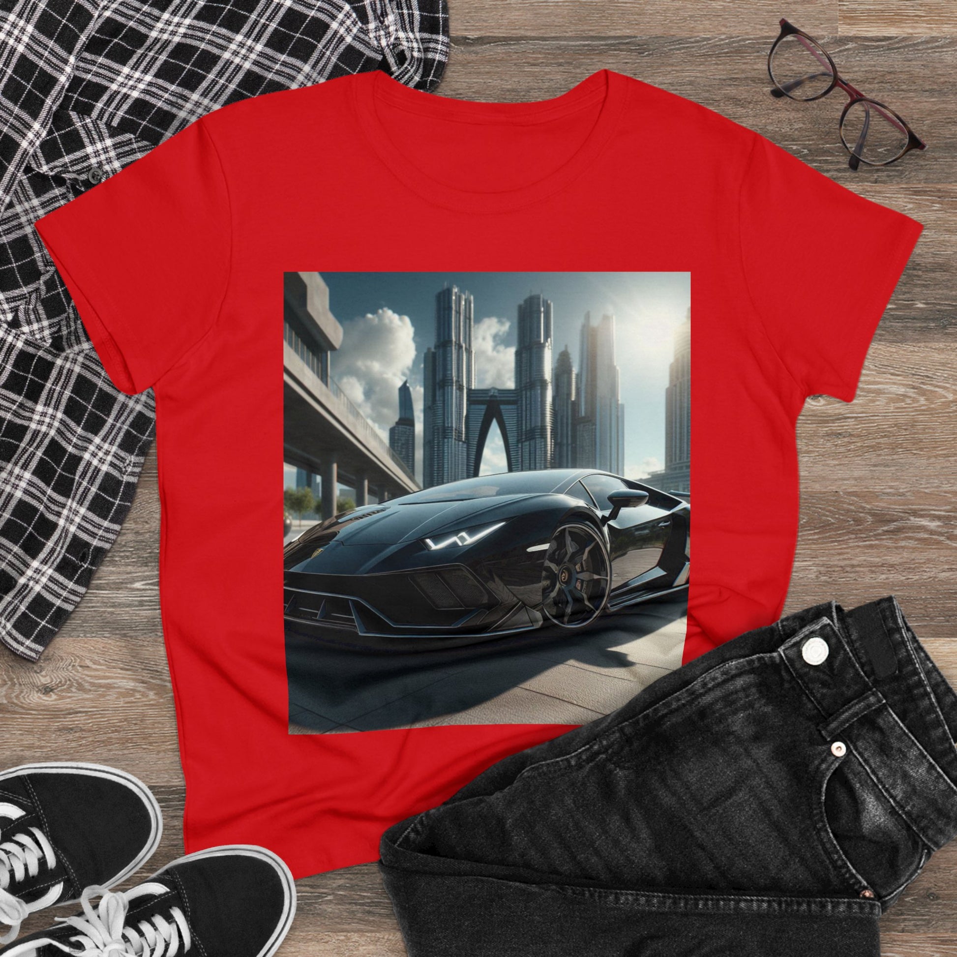 Black Lamborghini T-Shirt T-Shirt Printify   