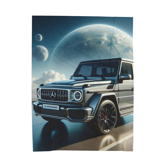 Silver G-Wagon Plush Blanket All Over Prints Printify 60" × 80"  