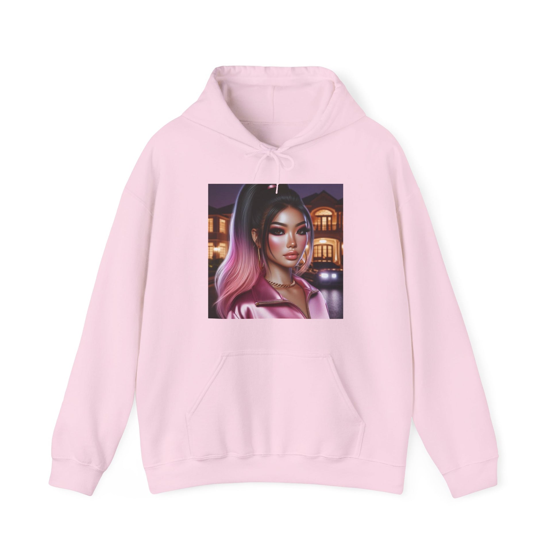 Pink at Night Hoodie Hoodie Printify Light Pink S 