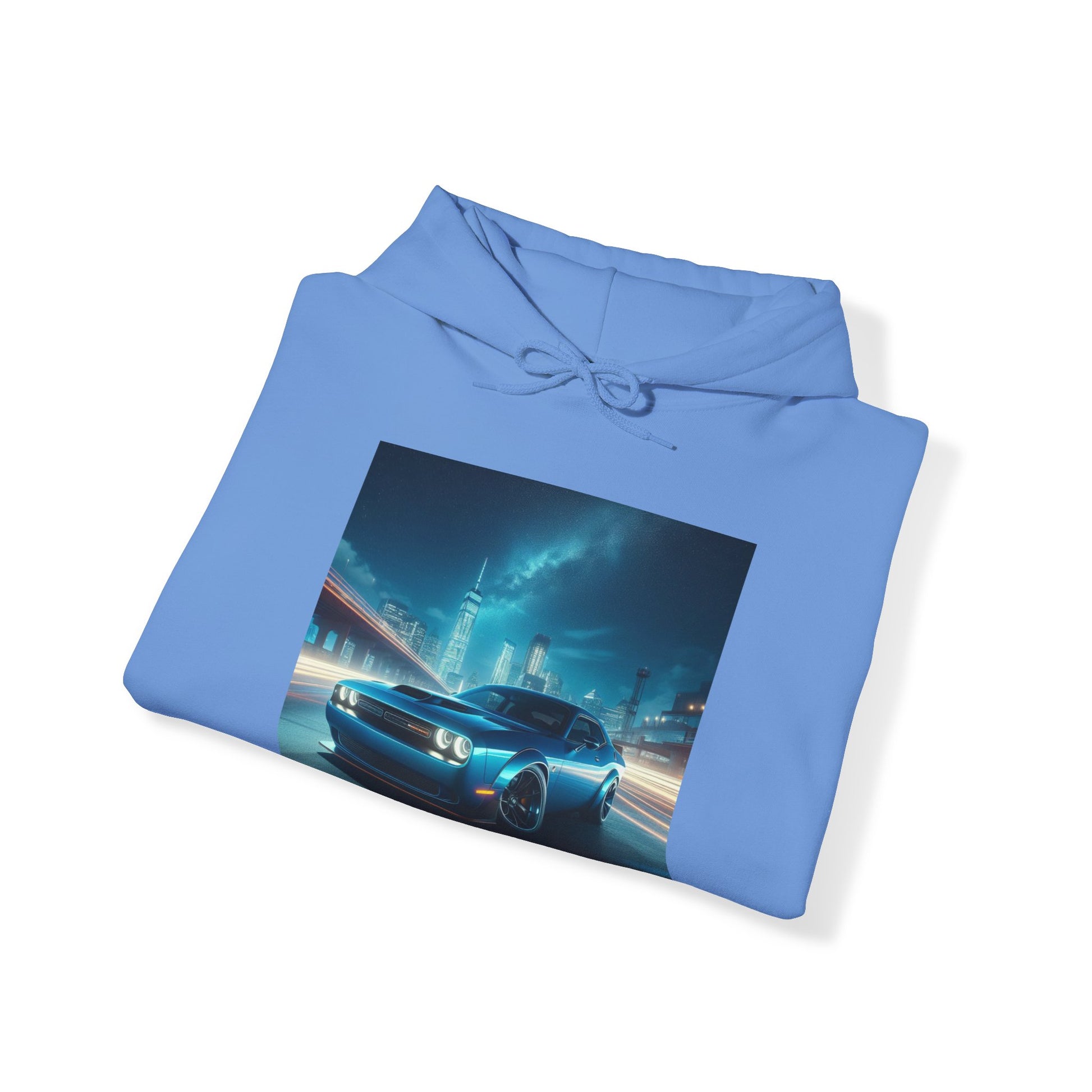 Blue Challenger Hoodie Hoodie Printify   