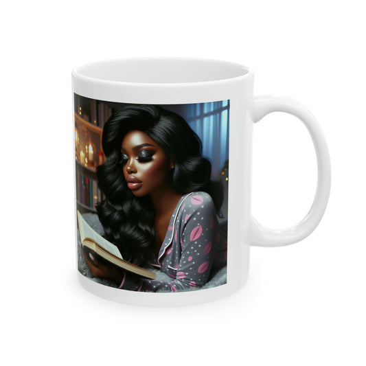 Late Night Book Mug Mug Printify   