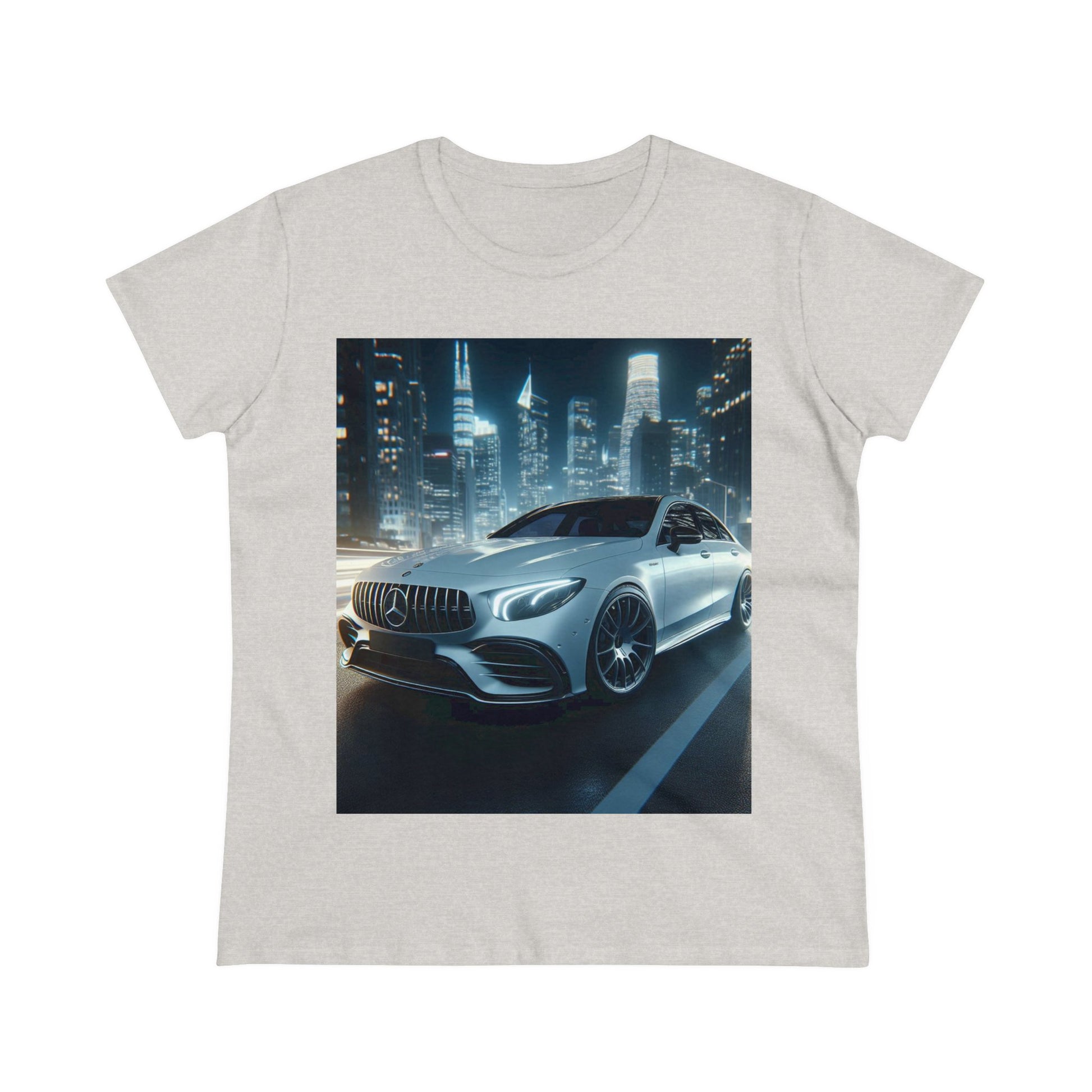 White Mercedes T-Shirt T-Shirt Printify Ash S 