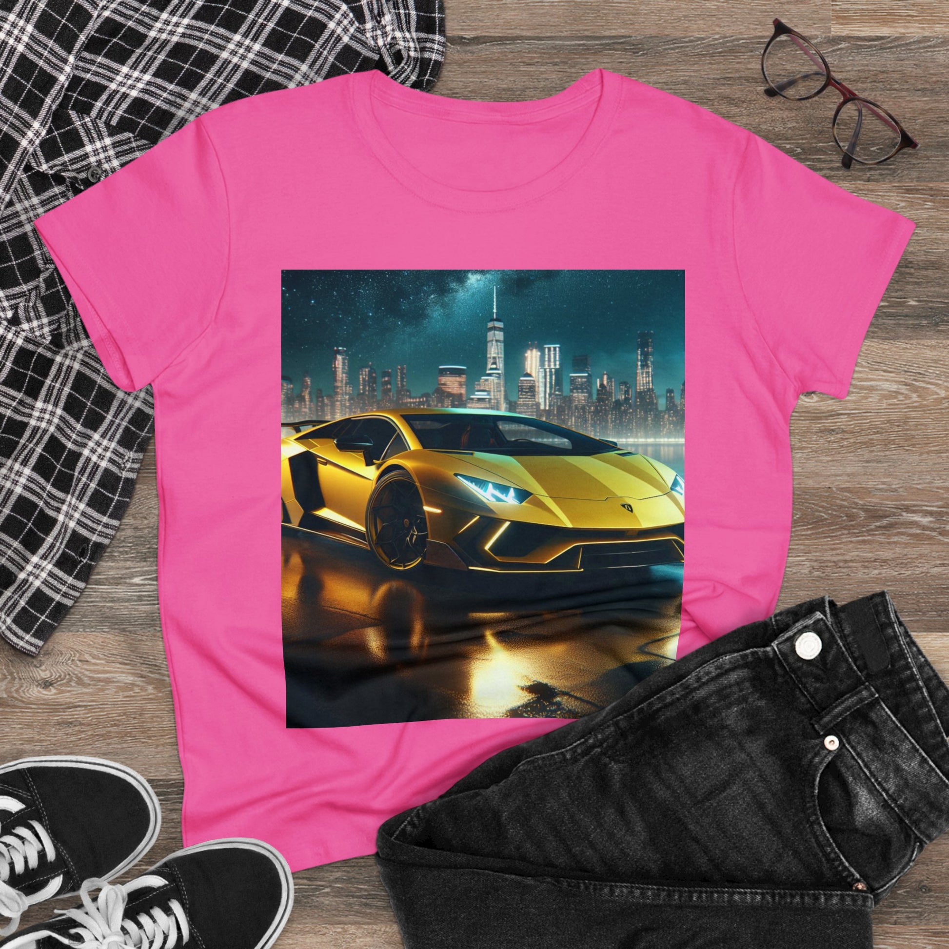 Yellow Lamborghini T-Shirt T-Shirt Printify   