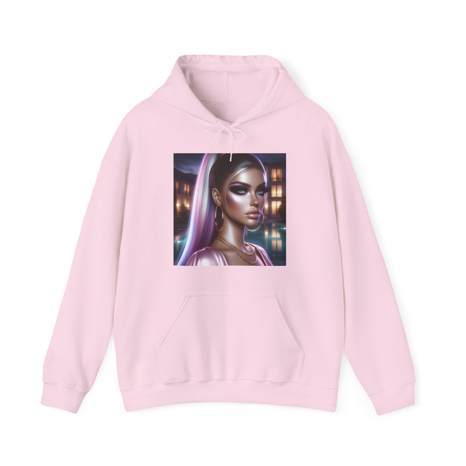 Pink at Night Hoodie Hoodie Printify Light Pink S 