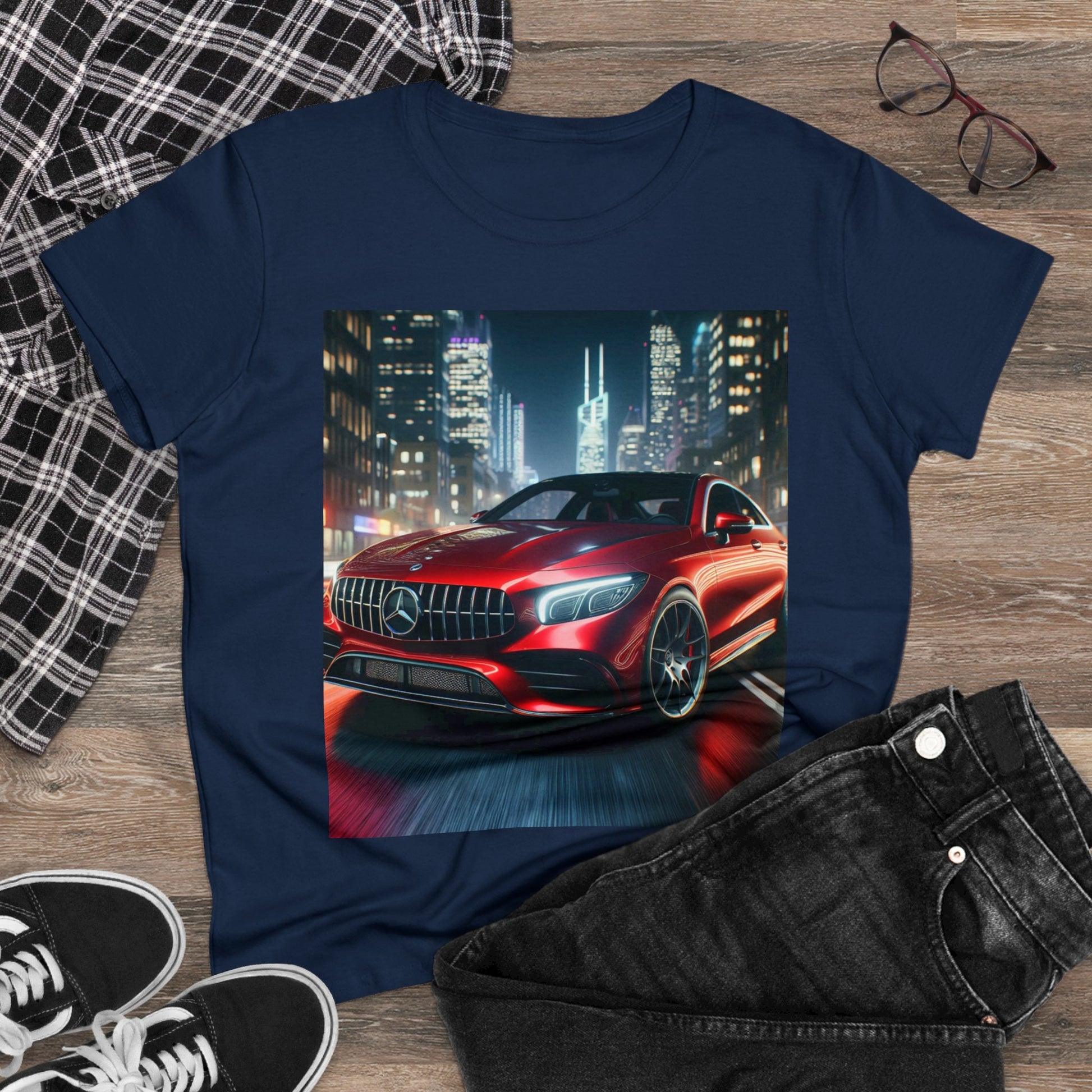 Red Mercedes T-Shirt T-Shirt Printify   