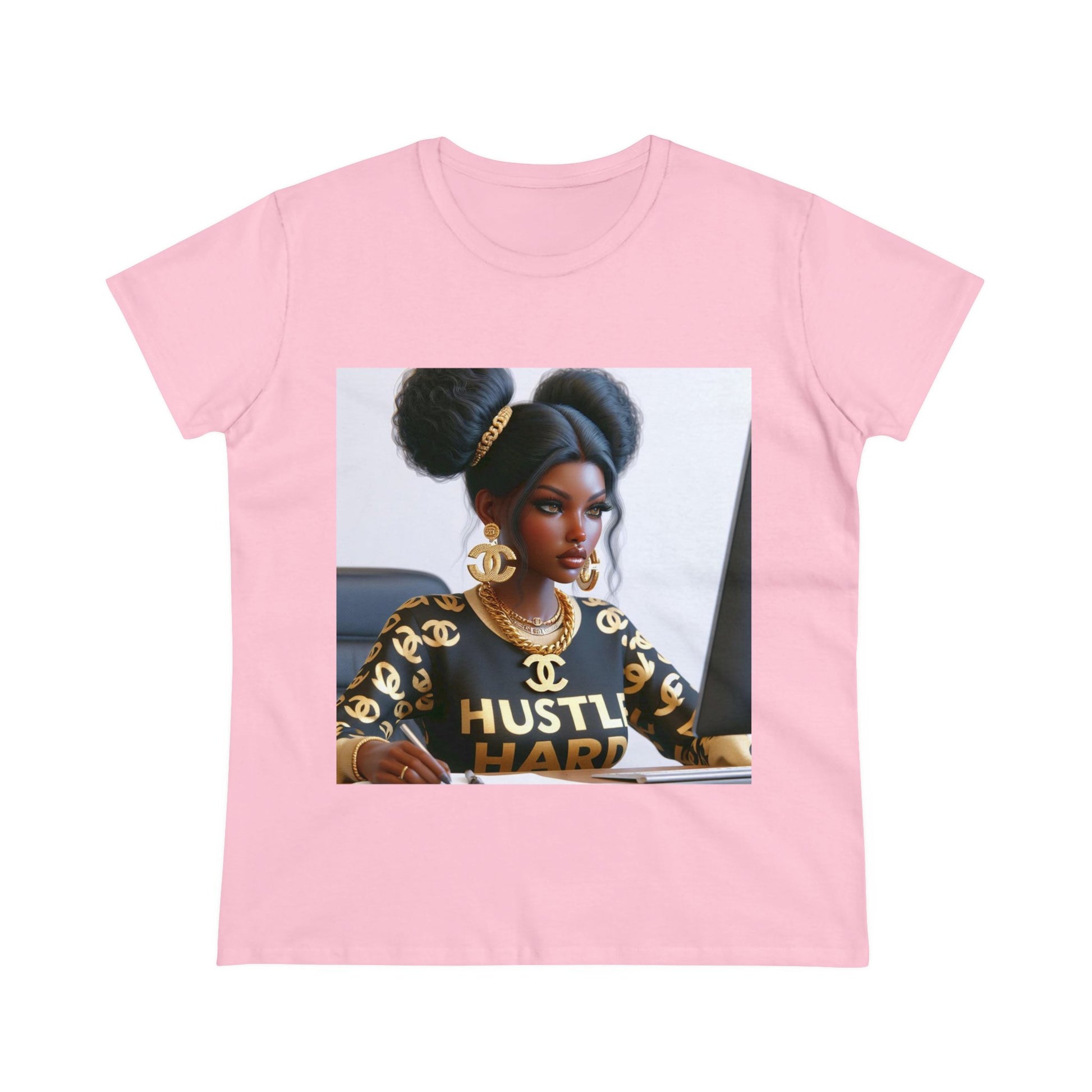 Hustle Hard T-Shirt T-Shirt Printify Light Pink S 