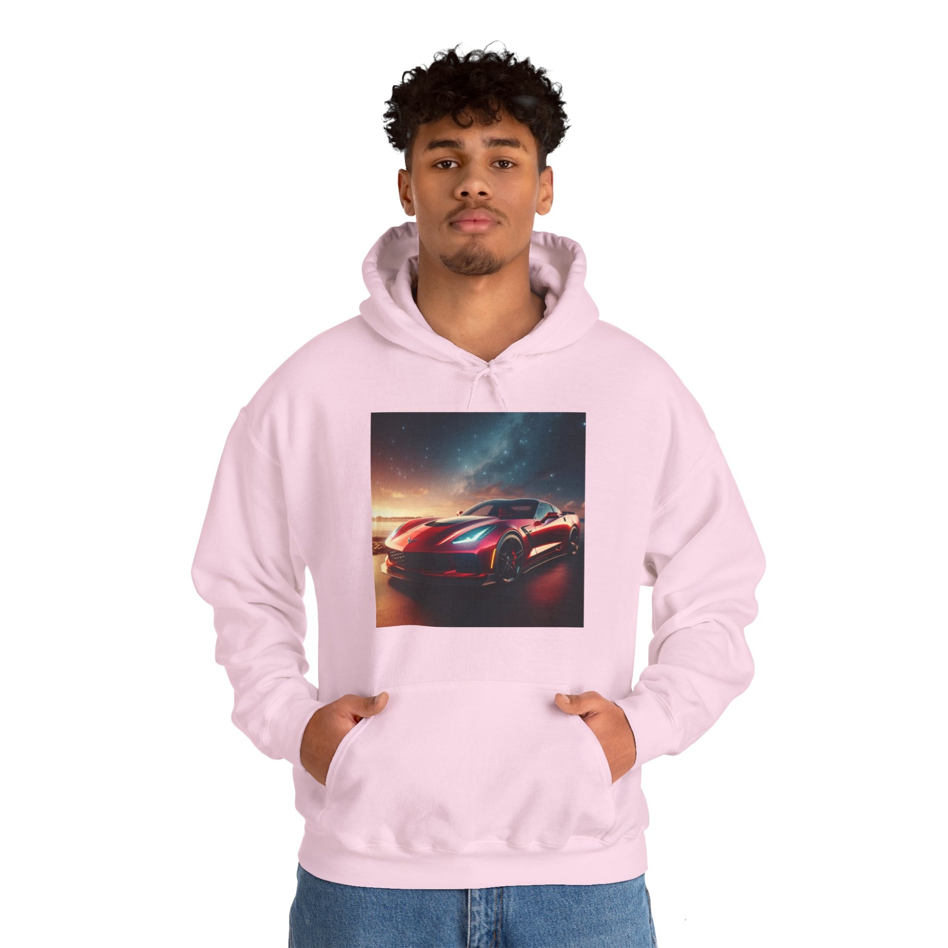 Red Corvette Hoodie Hoodie Printify   