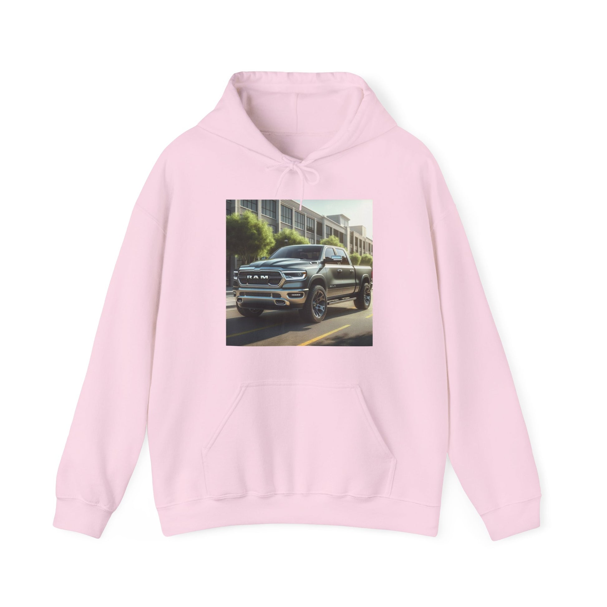 Gray Dodge Ram Hoodie Hoodie Printify Light Pink S 