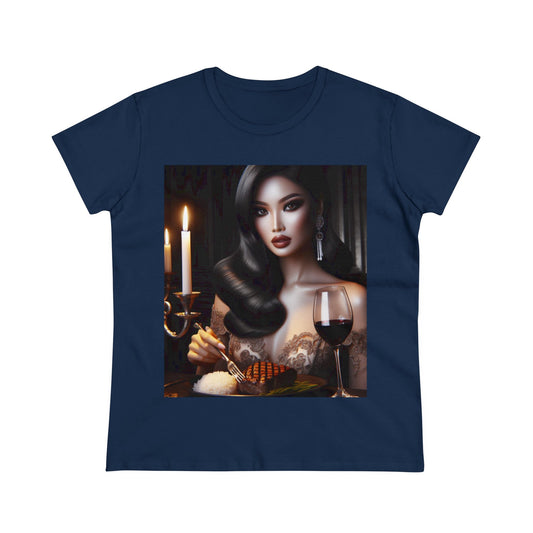 Elegant Meal T-Shirt T-Shirt Printify Navy S 