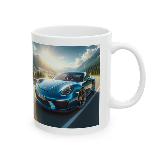 Blue Porsche Mug Mug Printify   