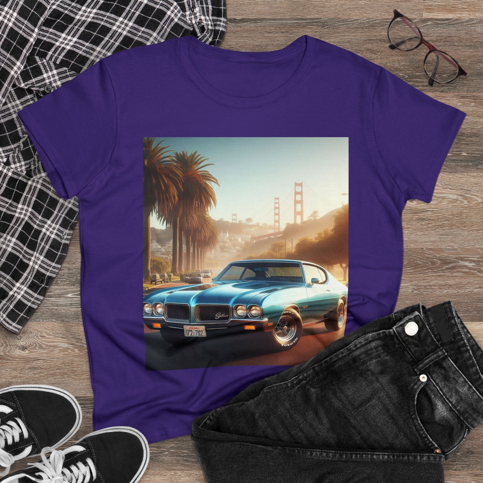 1972 Blue Buick Gran Sport T-Shirt T-Shirt Printify   