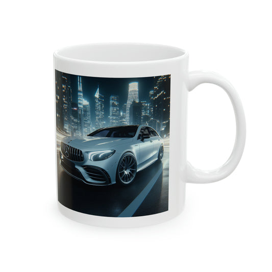 White Mercedes Mug Mug Printify   