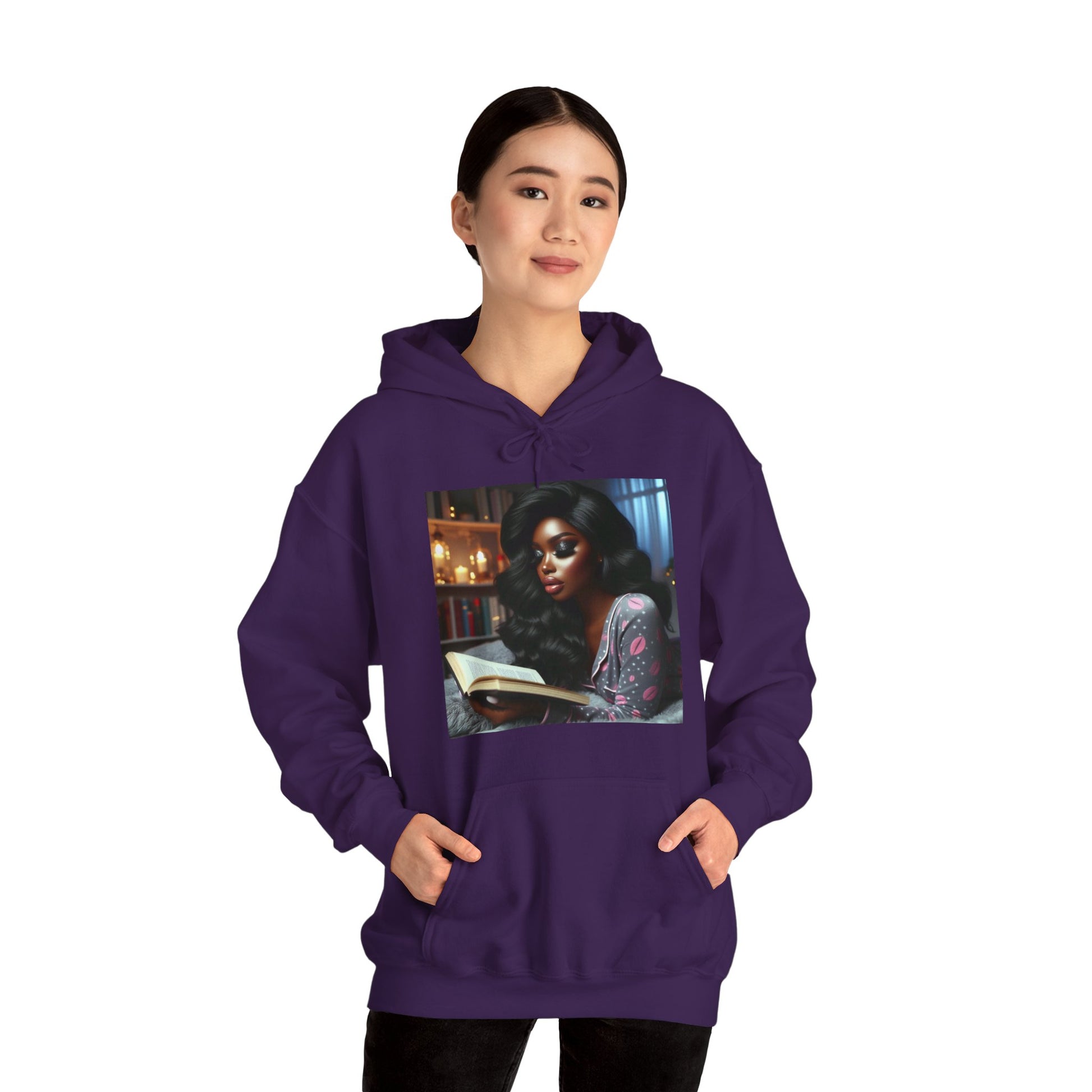 Late Night Book Hoodie Hoodie Printify   