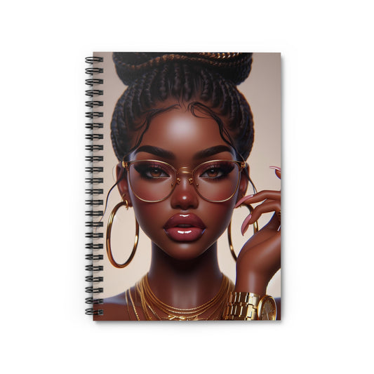 Chocolate Gold Spiral Notebook Paper products Printify One Size  