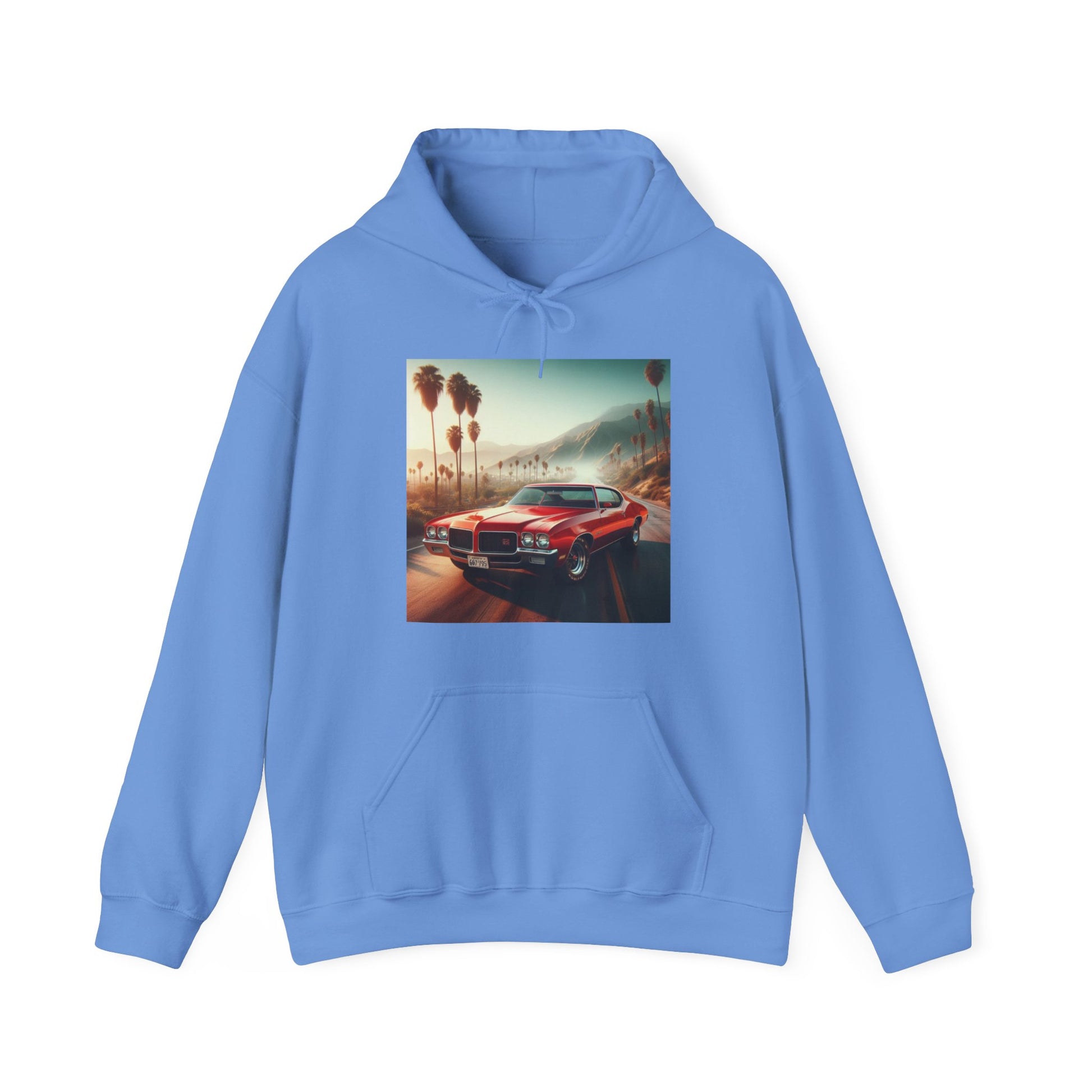 1972 Red Buick Gran Sport Hoodie Hoodie Printify Carolina Blue S 