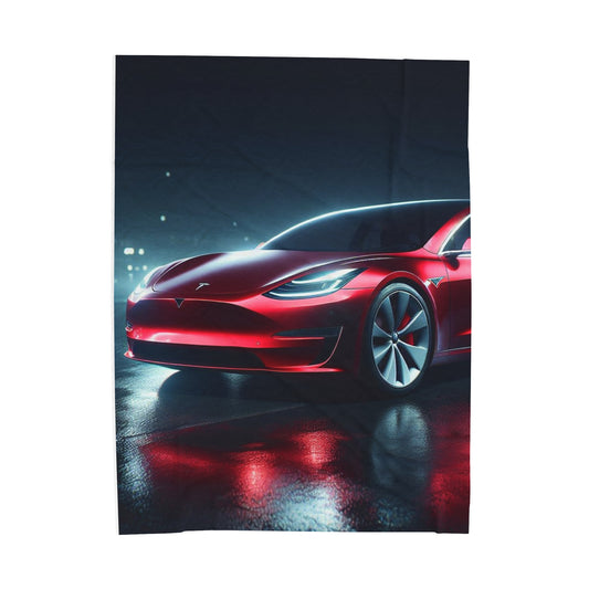 Red Tesla Plush Blanket All Over Prints Printify 60" × 80"  