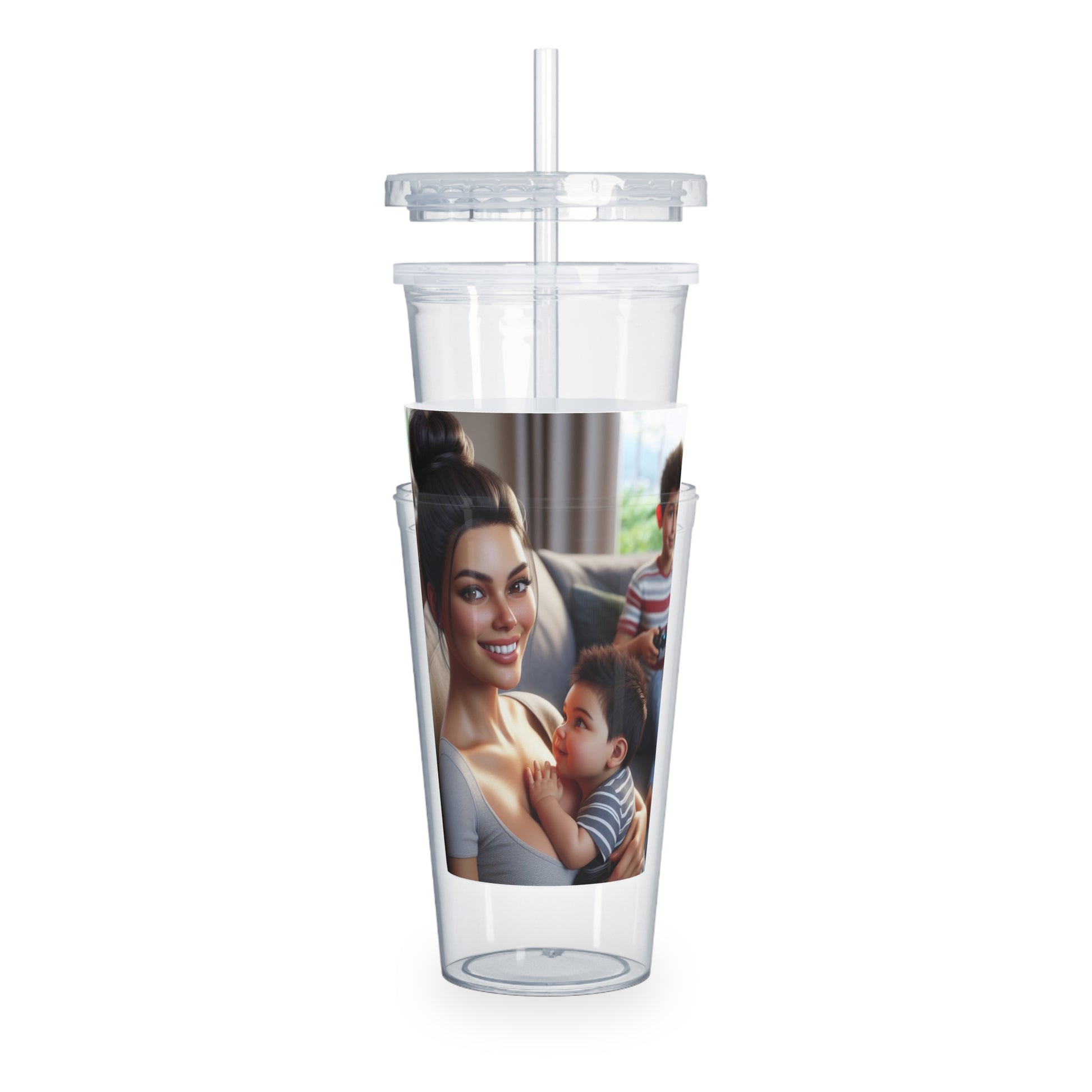 Family Time Tumbler with Straw Mug Printify   