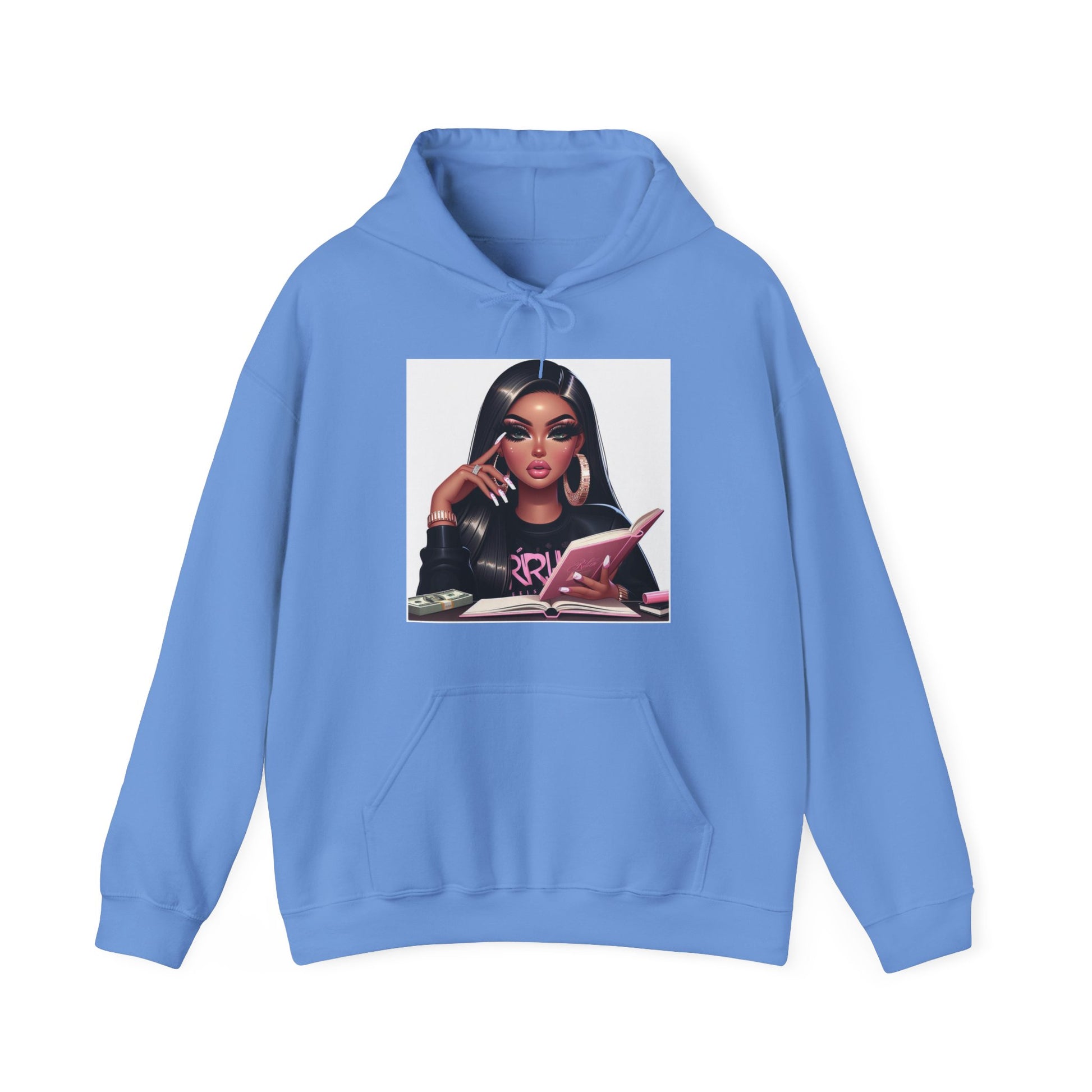 Thinking of a Plan Hoodie Hoodie Printify Carolina Blue S 