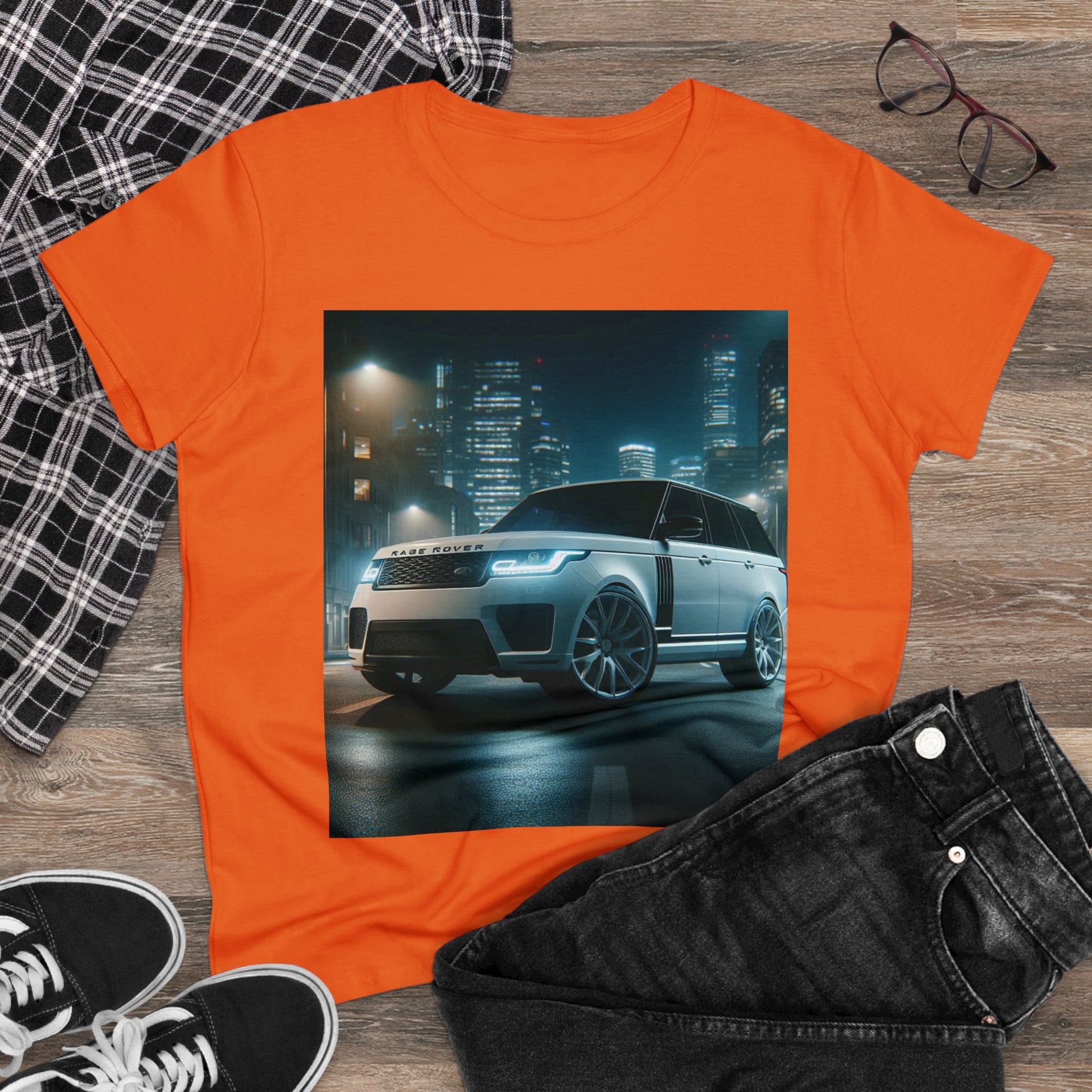 White Range Rover T-Shirt T-Shirt Printify   