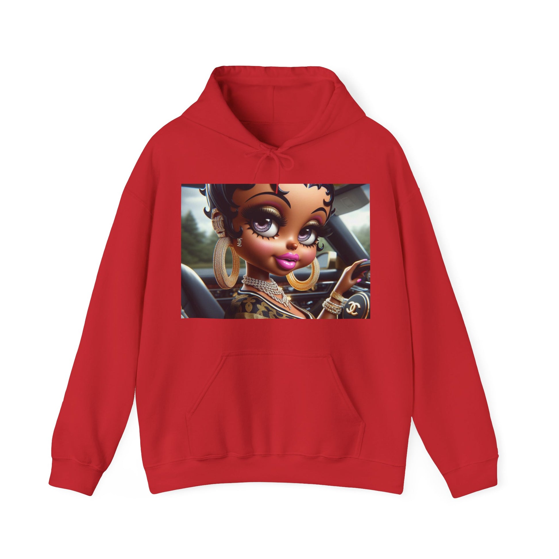 Betty Beauty Hoodie Hoodie Printify Red S 