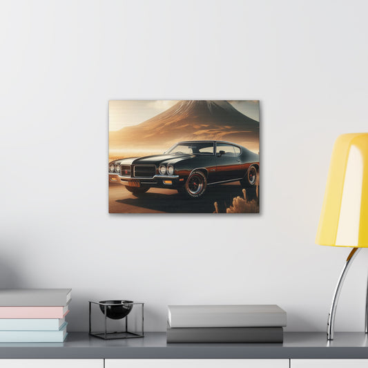 1972 Black Buick Gran Sport Canvas Canvas Printify 16″ x 12″ (Horizontal) 0.75'' 