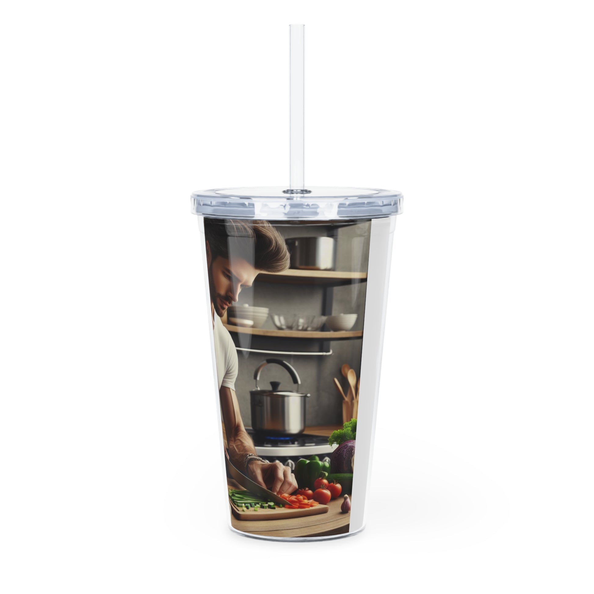 Dinner Time Tumbler with Straw Mug Printify   