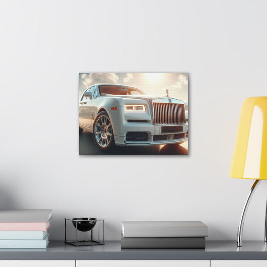 White Rolls Royce Canvas Canvas Printify 16″ x 12″ (Horizontal) 0.75'' 