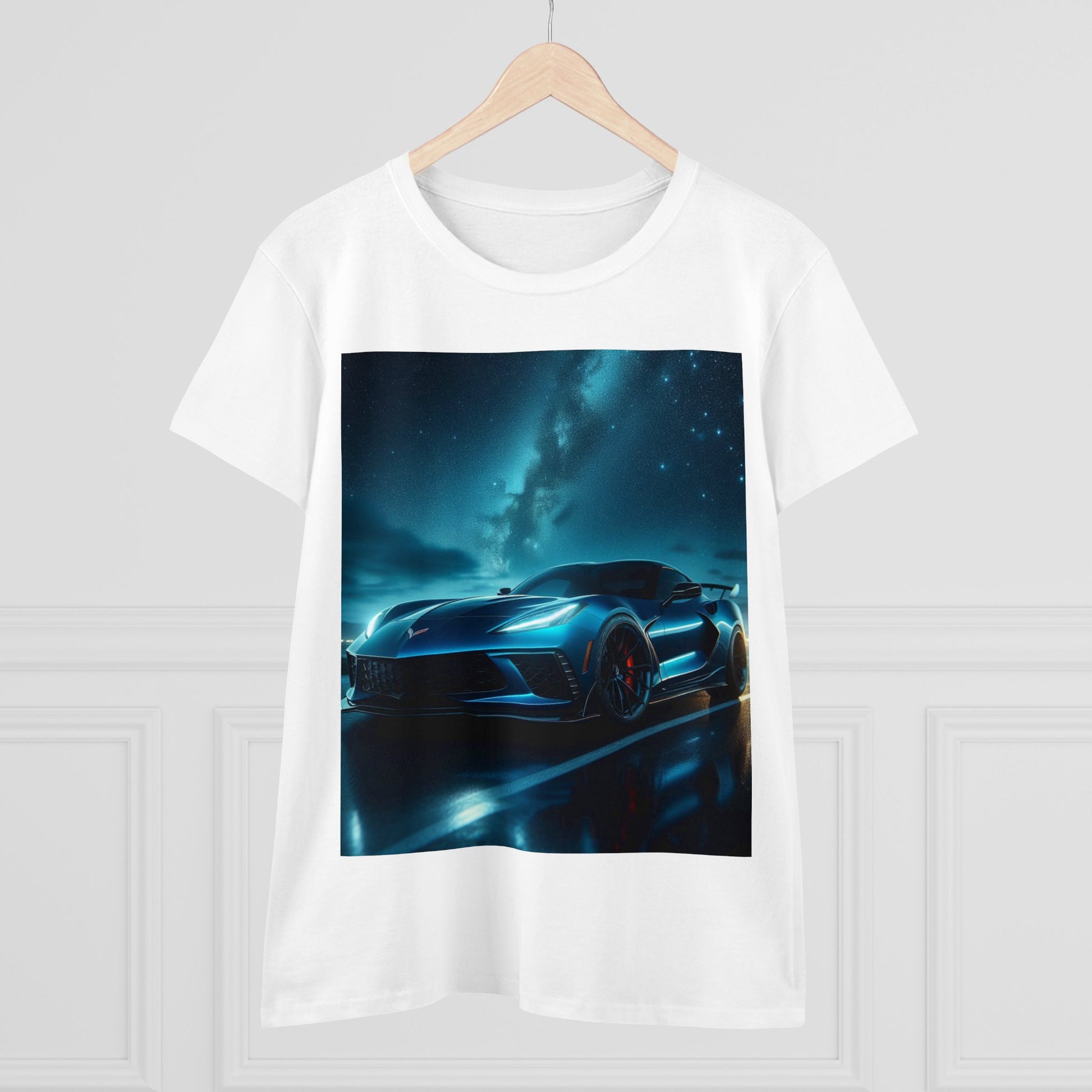 Blue Corvette T-Shirt T-Shirt Printify   