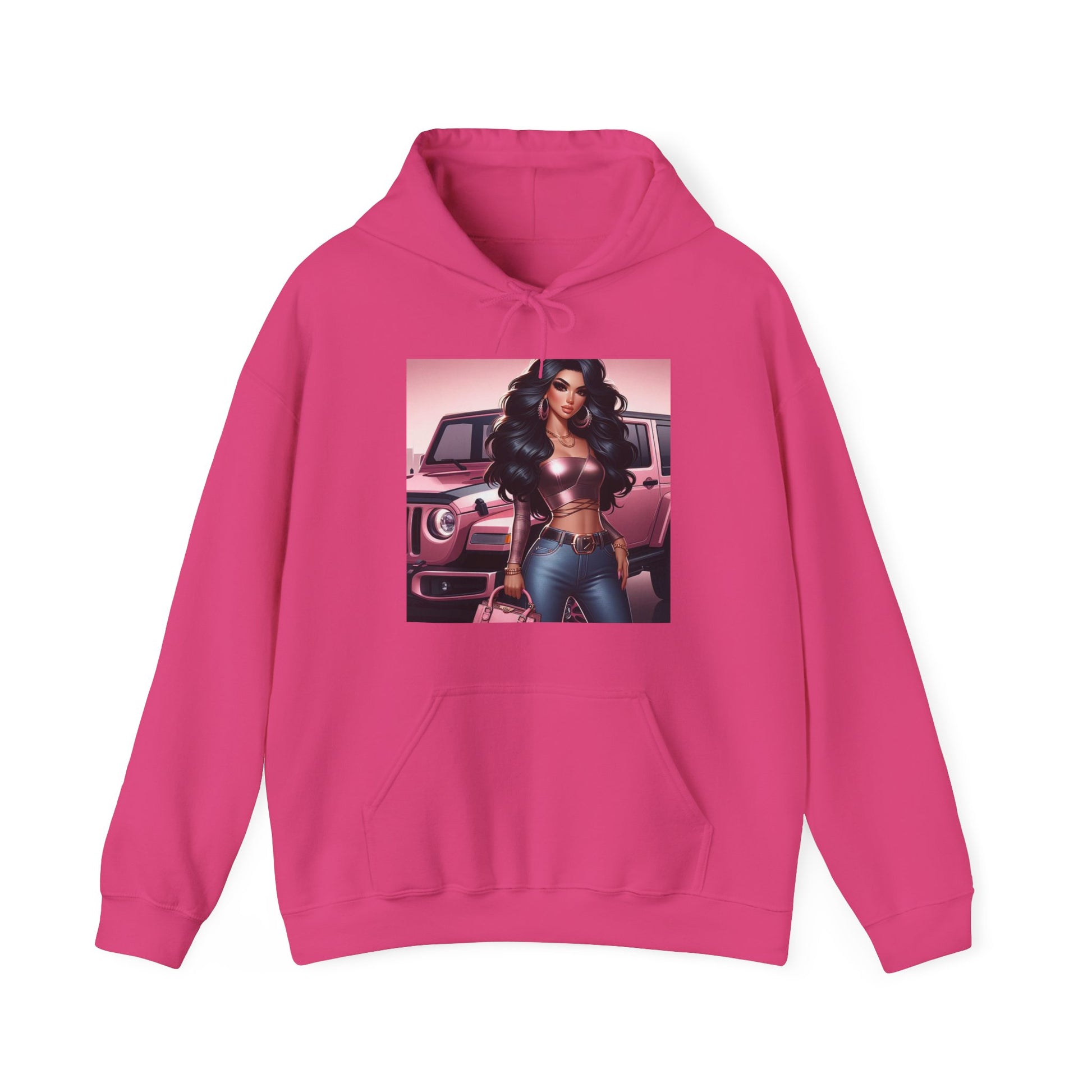 Pink Luxury Hoodie Hoodie Printify Heliconia S 