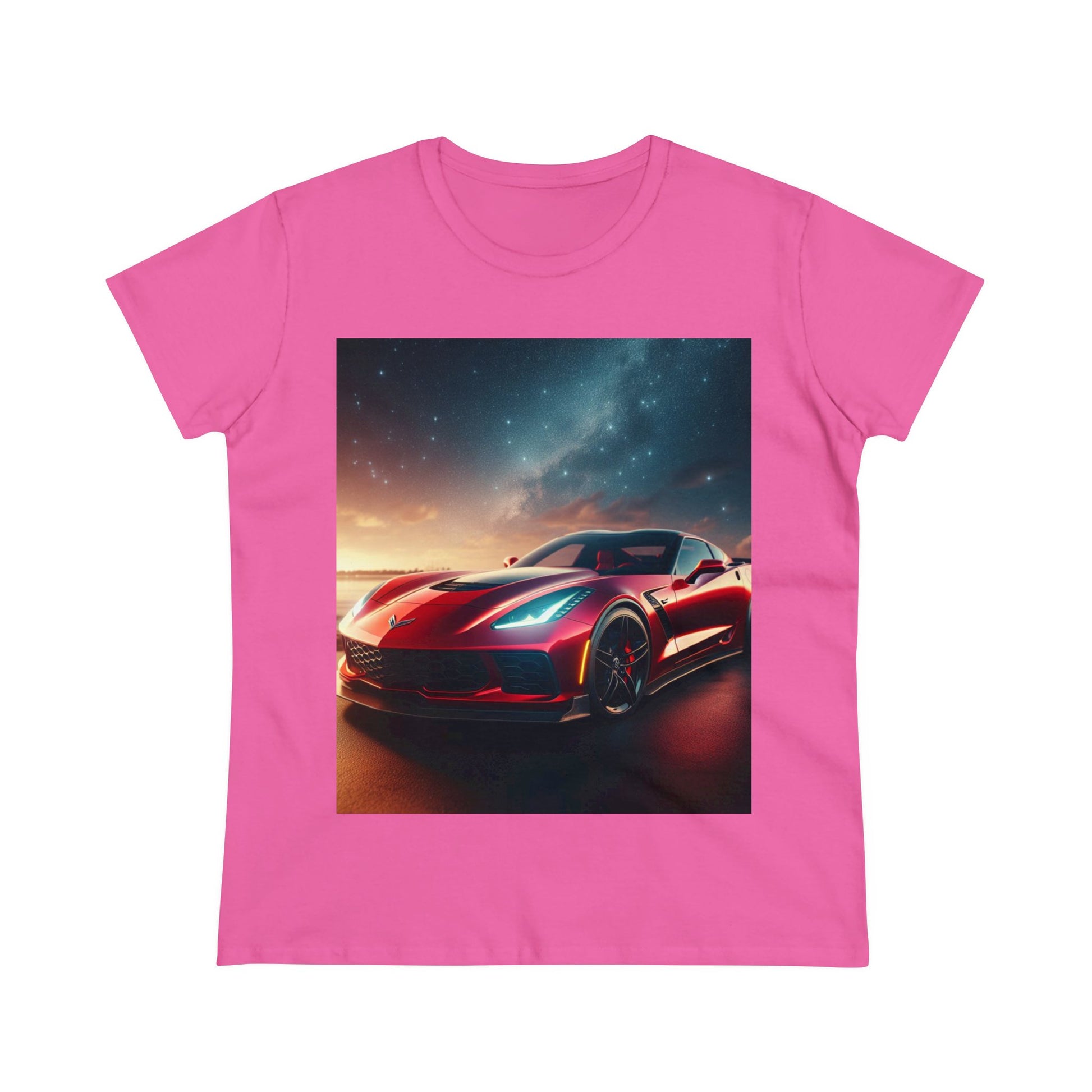 Red Corvette T-Shirt T-Shirt Printify Azalea S 