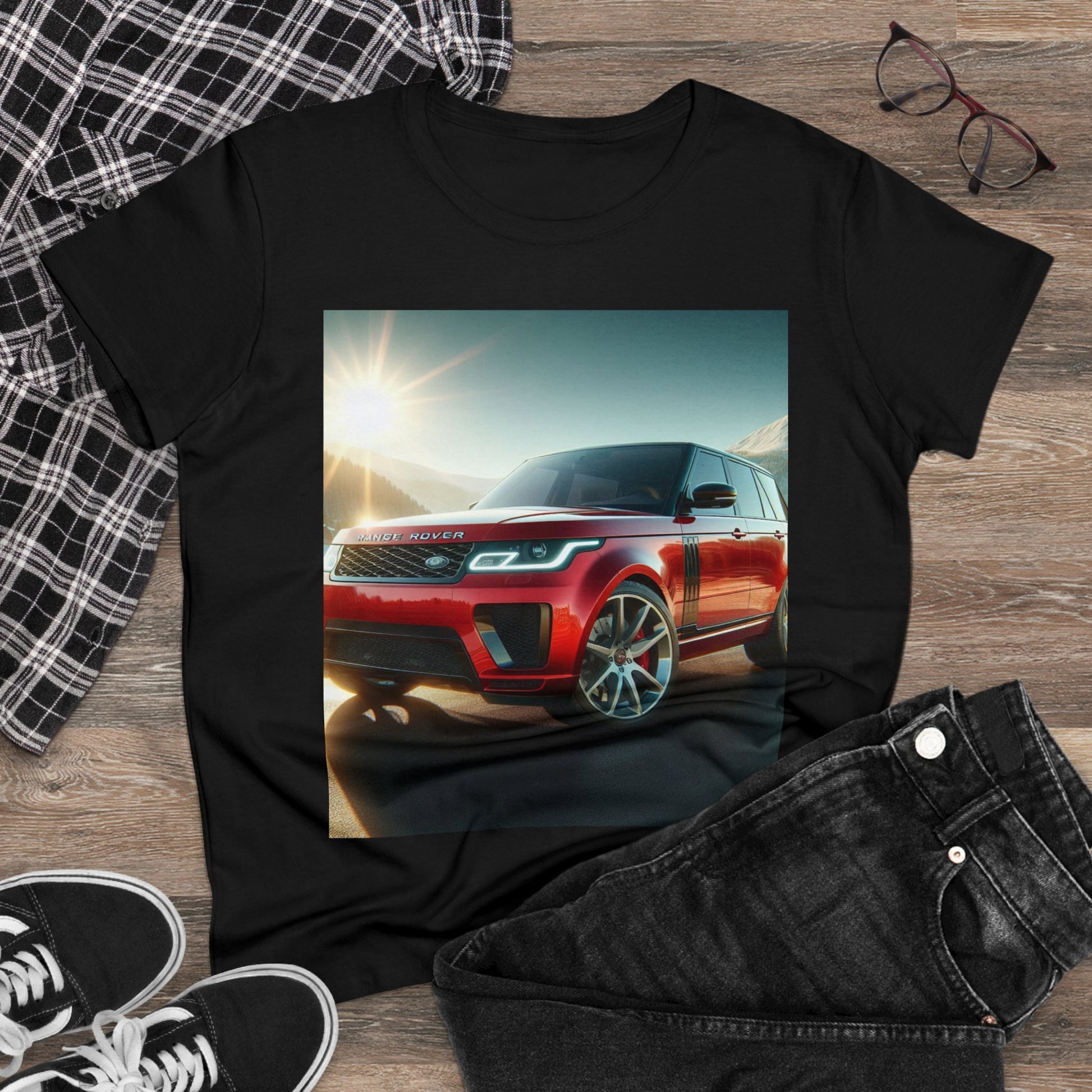 Red Range Rover T-Shirt T-Shirt Printify   